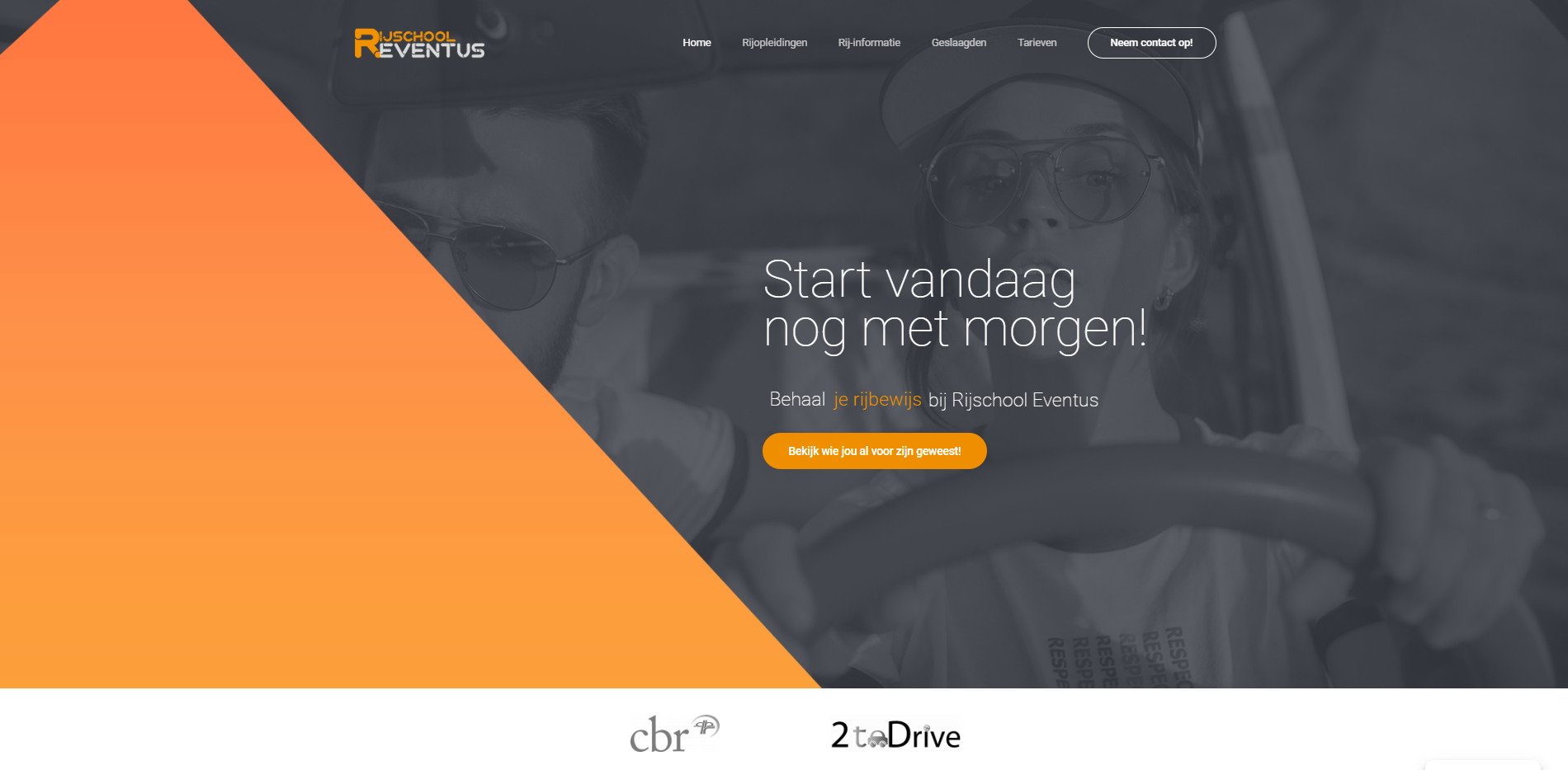 Rijschool Eventus website
